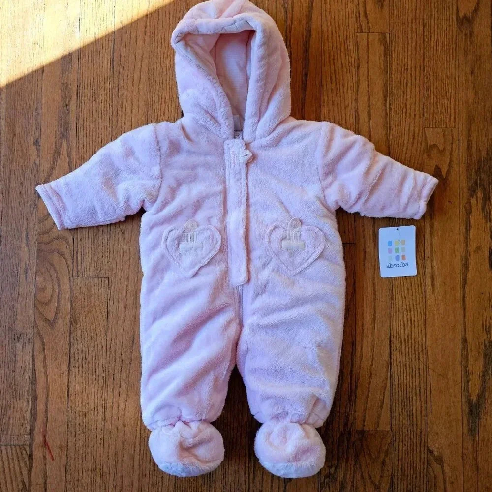 NWT! Absorba baby bunting with a hood size 0-3M